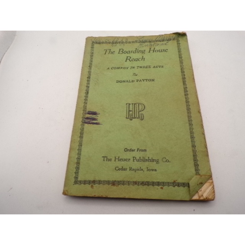 Vintage 1948 The Boarding House Reach Play Script Donald Payton Heuer Publishing